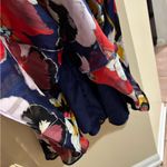 All About Love Royal Blue Floral Print Midi Dress Red Size XL Photo 5