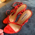 Steve Madden Red Wrap Up Heels Photo 0