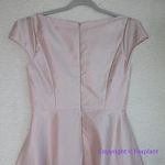 Alfred Sung New! Cap Sleeve Full Skirt Satin Midi Cocktail Dress, size 0R Photo 5