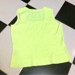 Carlisle Vintage 90s Y2K Neon Bright Yellow Sleeveless Blouse Scoop Neckline L Photo 5