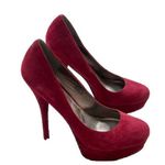 Zigi Soho Suede Leather Red Platform Stiletto Heels Pumps Size 9 Women’s Photo 0