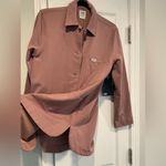 Lee NWT Layers Size XS Mauve Long Sleeve Button Front Collared Shacket Shirt Photo 8