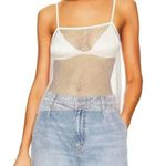 We Wore What NWT Crystal Sheer Mesh Cami Mini Rhinestone Embellishments M White Photo 12
