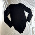 Old Navy  Long-Sleeve Square Neck Rib Knit Bodysuit Black NWT Large Photo 1