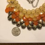 Gold Tone Yellow & Orange Chunky Beaded Bubble Statement Necklace Photo 1