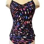 Aqua Green  Swimsuit One Piece Black Colorful Slimming S Small Photo 0