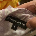 Eilly Bazar Floral Tie Back Layered Hem Romper L Purple Size L Photo 6