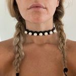 Fendi  Black Ribbon And Pearls Choker - Rare & HTF Photo 1