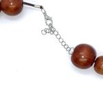Handmade Wooden Beaded Necklace Cherry-Tone Wood Photo 1