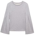 Banana Republic  Grey Bell-Sleeve Couture Sweatshirt size XS Photo 2