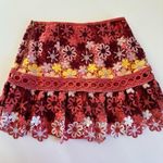 Saylor  Vero Pink Multicolor Floral Embroidered Lace Top and Skirt Set Size Small Photo 9