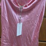 Love Shack Fancy  pink satin cowl neck dress Photo 5