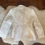 Vintage Wool & Silk Textured Ivory Blazer Suit menswear winter wedding masculine Size 4 Photo 1