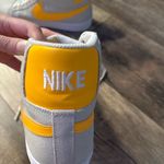 Nike Gray and Yellow Sneakers with Classic Swoosh Photo 3