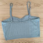 Free People XL Morning Light Ruch Cami Crop Top Crisp Light Baby Blue Coquette Photo 3