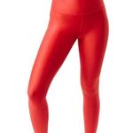 Zyia Active - Red Metallic Light N Tight High Rise Full Length Leggings Sz 14-16 Photo 0