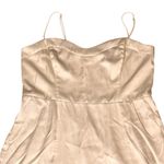 Abercrombie & Fitch  Camille Midi Slip Dress Pearl Spaghetti Strap Slit Large Photo 9