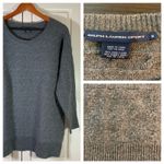 Ralph Lauren Sport Wool Blend Rabbit Gray Cable Knit Crew Neck Sweater Preppy Gray Size M Photo 1