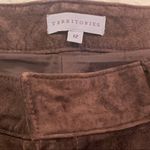 Territories Chocolate Brown 100% Leather Suede Pants 12 Women’s Photo 1