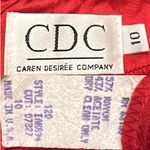 VTG CDC Caren Desirée Company Red Satin Mini Slip Dress Tie Waist Small Coquette Photo 10