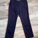 Tory Burch  Womens Slim Straight Leg Wool Pants 6 Navy Blue Mid Rise #86 Photo 0
