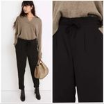 Madewell Black Drapey Drawstring Paperbag Pants 10 Photo 1