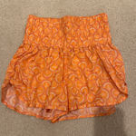 Free People Movement  Printed Way Home Shorts Orange Small Photo 0