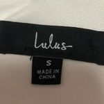 Lulus  Admirably Divine White Mesh Pearl Beaded Long Sleeve Mini Bodycon Dress S Photo 4