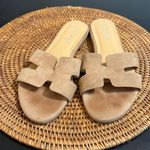 French Sole Beige Suede Slide Sandals Tan Size undefined Photo 1