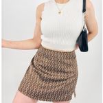 Hollister Silky Mini Floral Skirt Front Slit in Brown Size M Photo 0