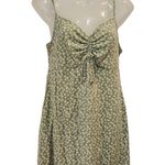 LA Hearts L.A. Hearts by Pacsun Ruched Front Boho Floral Daisy Mini Sundress Green Large Photo 0