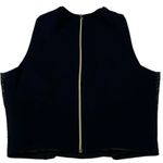 L'Agence L’AGENCE Black Faux Leather Crop Top Photo 8