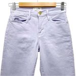 frame denim  Le High Skinny Raw Hem Ankle Jeans in Lavender Purple Size 26 | 2 Photo 5