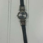 Judith Jack Vintage Black Leather Strap Womenโs Watch โ Sterling Silver Accents Gold Photo 2