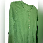 Aerie  lime green long sleeve cotton Henley NWT Photo 2
