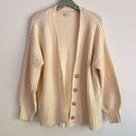 American Eagle  | cream cozy knit oversized button front cardigan Photo 0