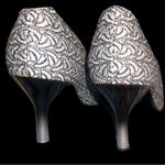 Studio c gorgeous silver and black elegant design sparkling heels! Size 8.5 Photo 5