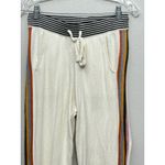 Faherty  Womens Jogger Small Beige Organic Cotton Cashmere Blend Rainbow Stripe Photo 2