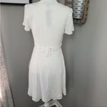 Lulus NWT  white wrap dress L Photo 4