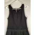 Glam  Black Fit and Flare Dress Small Designer Look Classic Preppy Date Night Photo 2