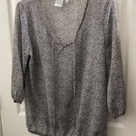 Fred David FINAL MARKDOWN Sheer  top petite medium Photo 0