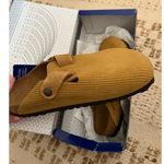 Birkenstock NIB Anthropologie Birkenstocks Boston Embossed Corduroy Cork Brown Clog Photo 3