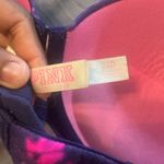 PINK - Victoria's Secret  Strapless Bra Hot Pink Black Tie Dye 34D‎ Photo 2