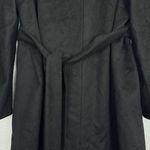 Marina Rinaldi Wool Pea Coat 23 US 14 Long Duster Black High Collar Belted Maxi Photo 2