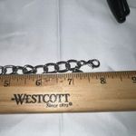 Guess  Silver Tone and Black Crystal Heart Photo 7