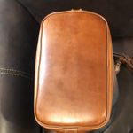 Ralph Lauren Black Watch Plaid LRG Leather Canvas Drawstring Bucket Shoulder Bag Photo 6