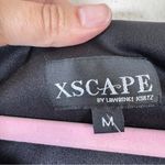 XScape  Black Glitter Mini Shift Dress Womens M Long Sleeve Cocktail Party Formal Photo 2