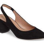 Lewit Black Suede Adriana Slingback Leather‎ Pump Size 9 Photo 0