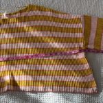 By Together  Boxy Cropped Oversized Striped Ribbed Short Sleeve Sweater Size S/M Photo 7