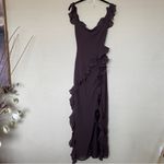 House Of CB 'Ariela' Espresso Ruffle Maxi Dress brown NWOT size XS Photo 4